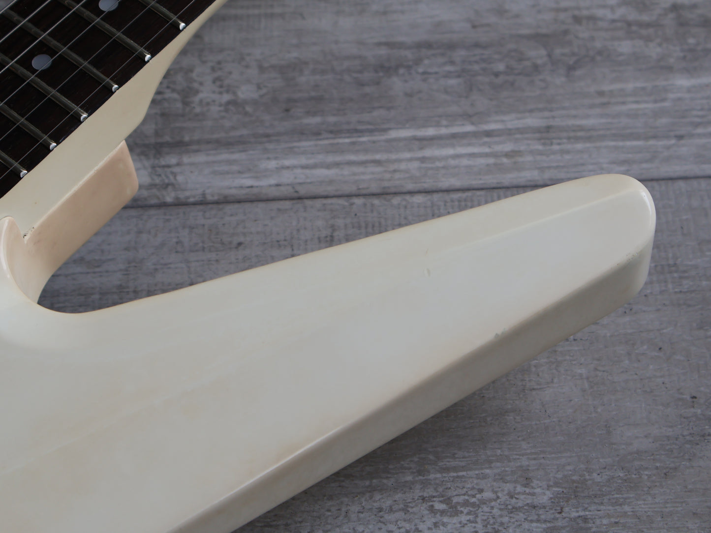 1982 Tokai F-55 Super Edition Explorer/Random Star (Vintage White)