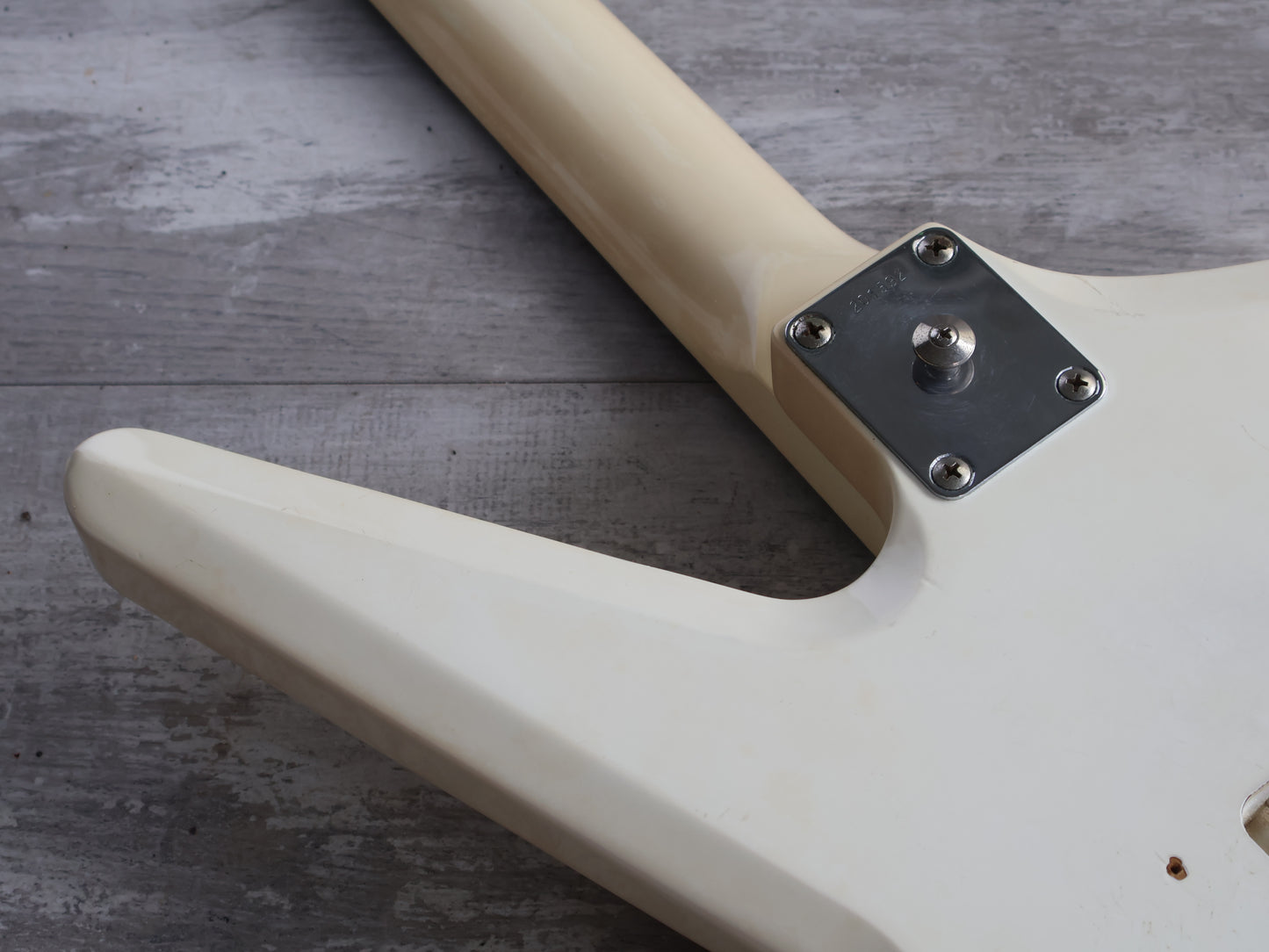 1982 Tokai F-55 Super Edition Explorer/Random Star (Vintage White)