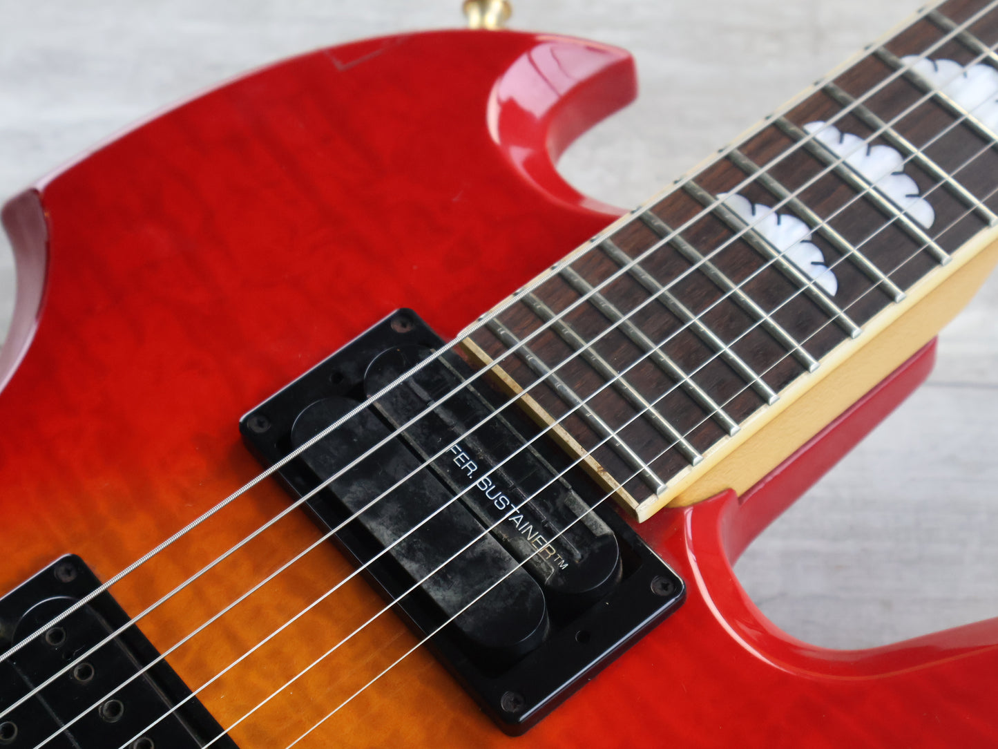 2001 Burny Hide (X Japan) MG-130S Mockingbird w/Sustainer (Cherry Sunburst)