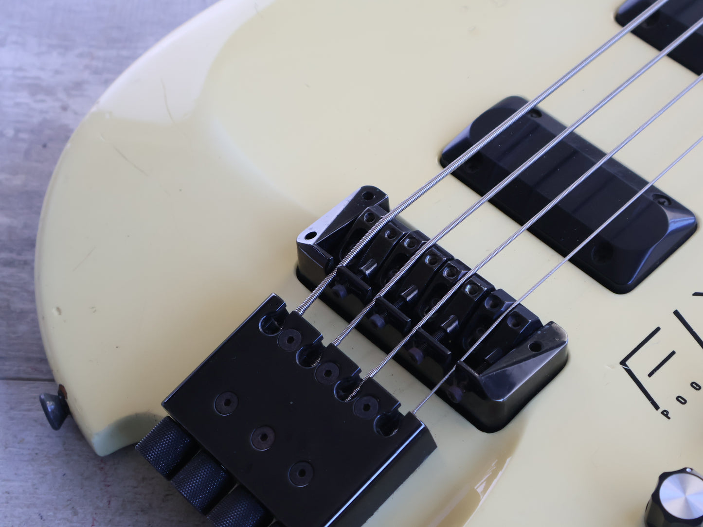 1990's Fixer Japan "Poor House Factory" Kubicki Style Bass (Aged White)