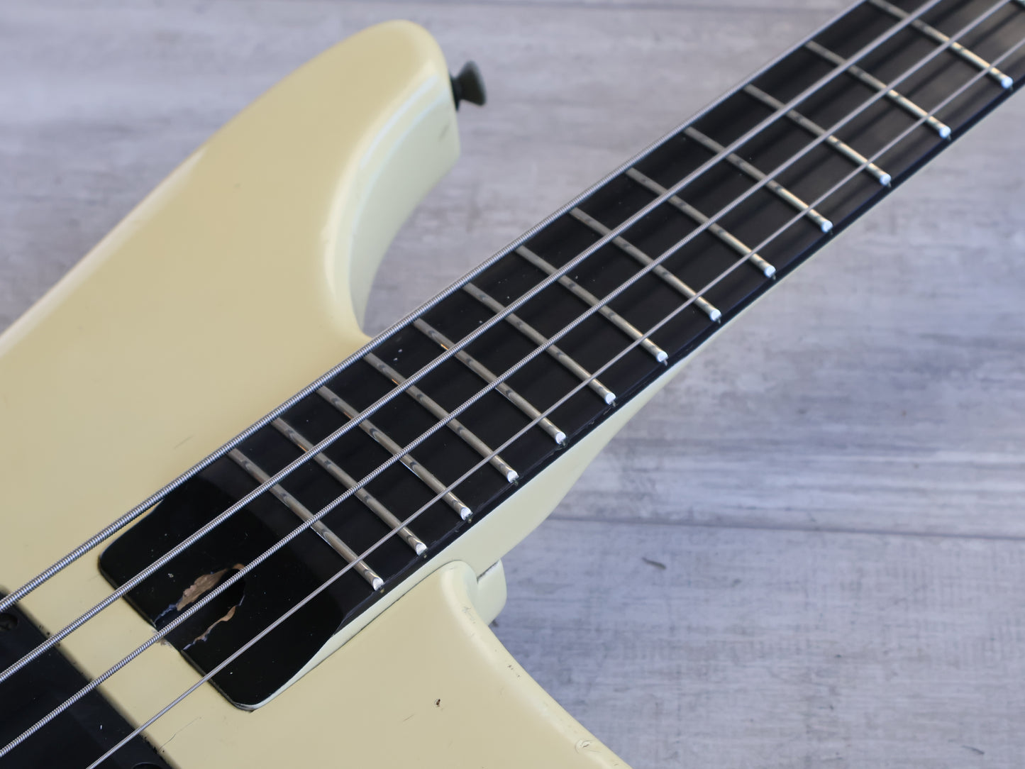 1990's Fixer Japan "Poor House Factory" Kubicki Style Bass (Aged White)