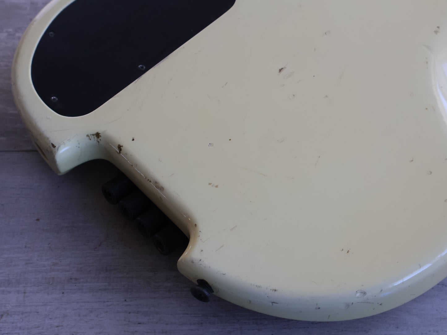 1990's Fixer Japan "Poor House Factory" Kubicki Style Bass (Aged White)