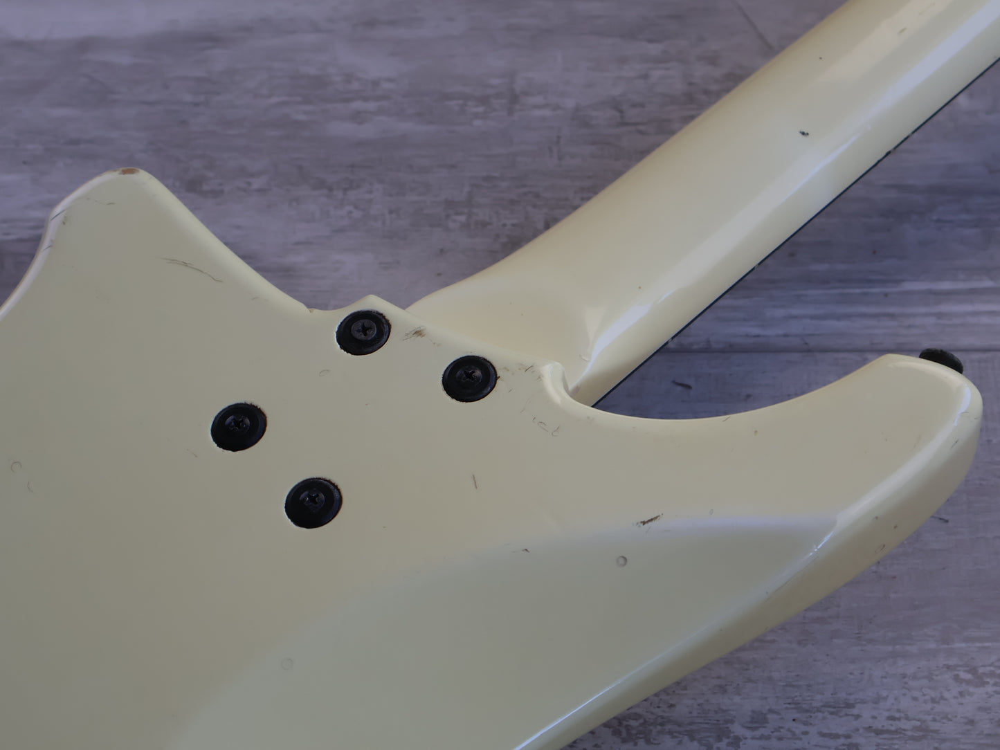 1990's Fixer Japan "Poor House Factory" Kubicki Style Bass (Aged White)