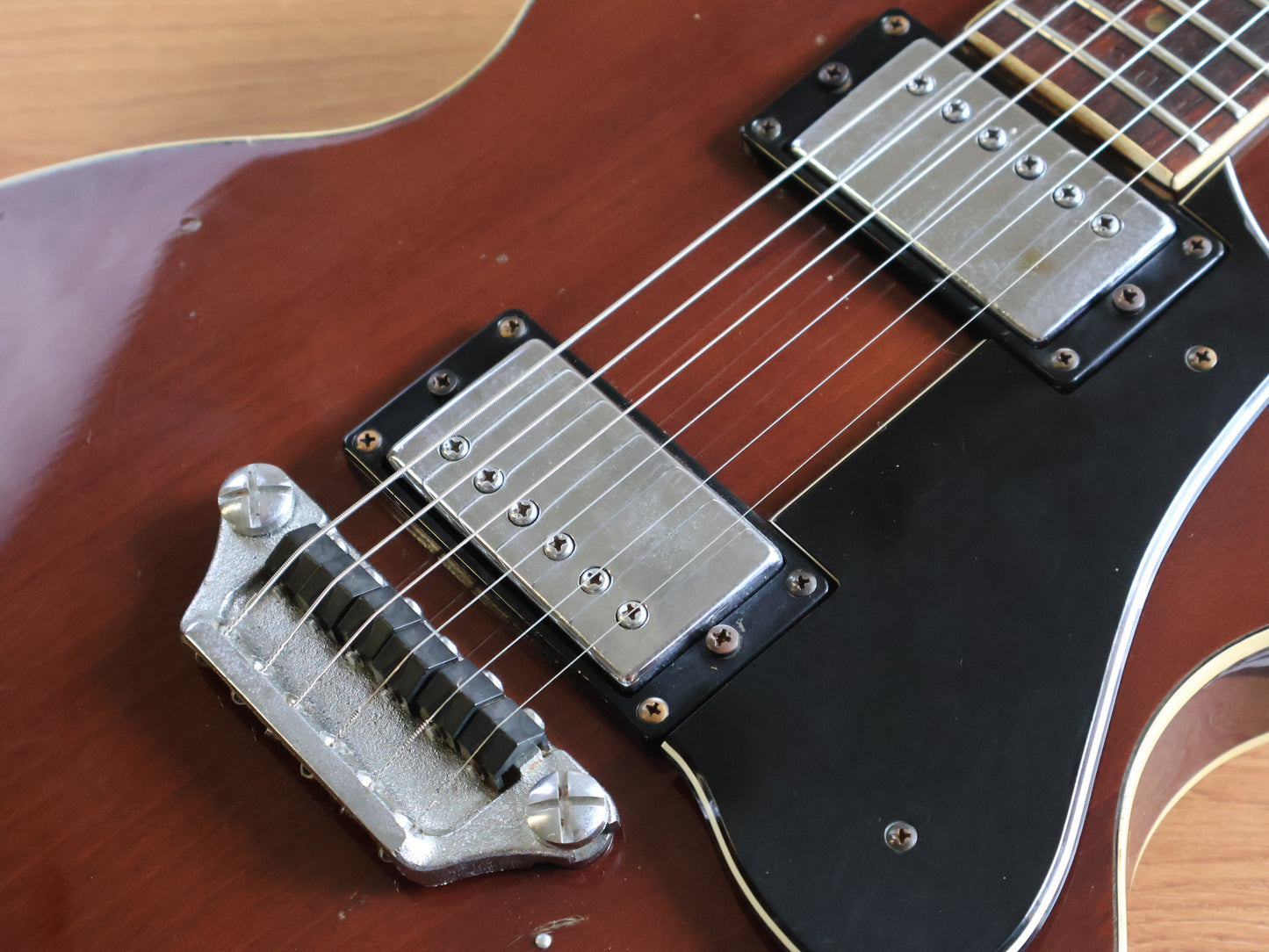 1972 Yamaha Japan SG45 Single Cutaway Flat Top Les Paul (Natural Brown)