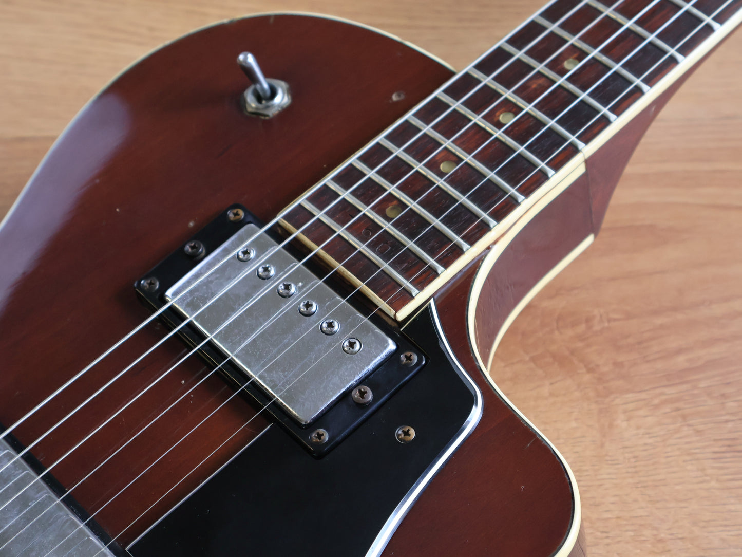1972 Yamaha Japan SG45 Single Cutaway Flat Top Les Paul (Natural Brown)