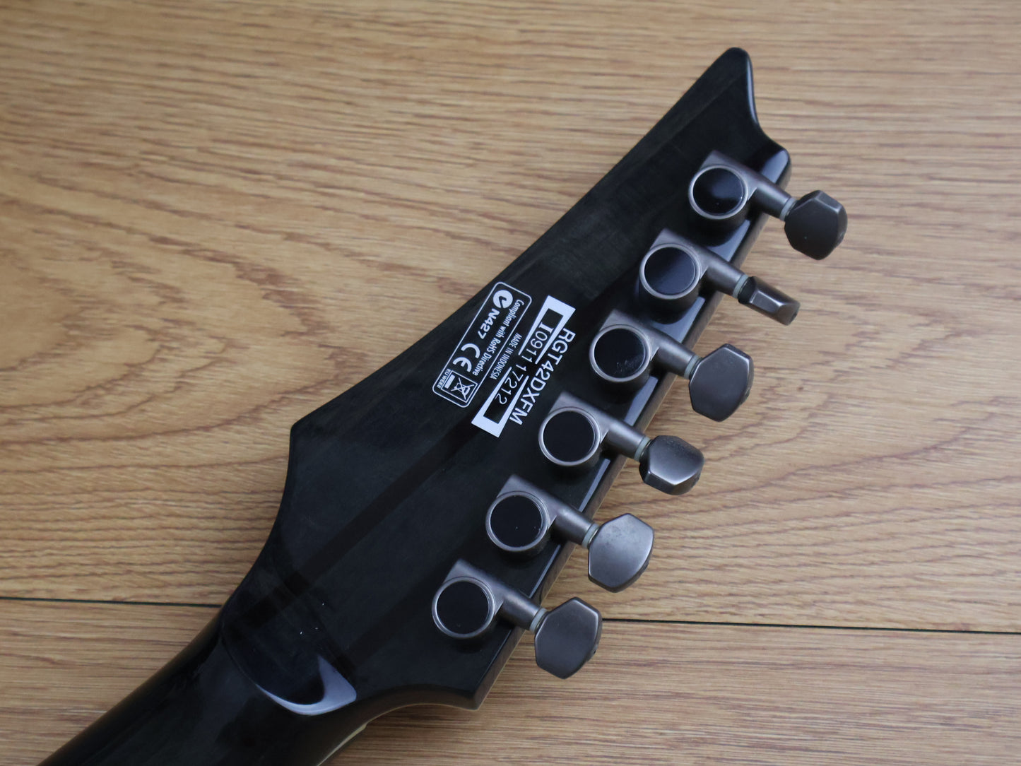 2009 Ibanez RGT42DXFM Neckthrough HH Superstrat (Transparent Gray Burst)