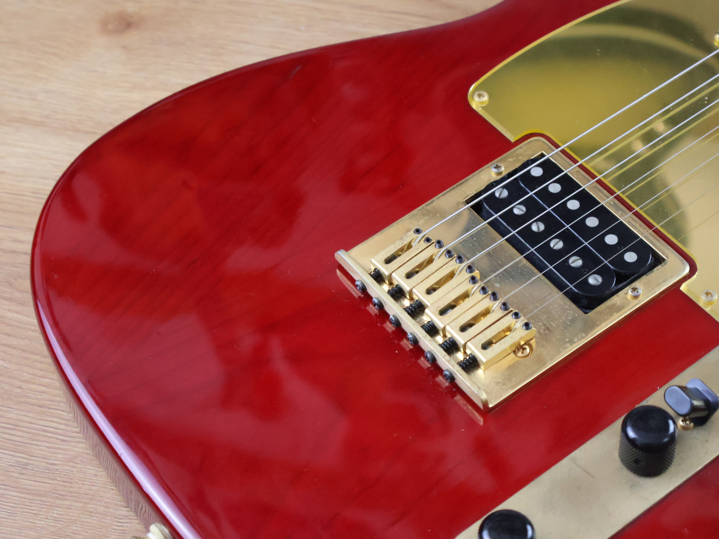 1990 Bill Lawrence Japan BKIM-60G Kaori Model Telecaster (Red & Gold)