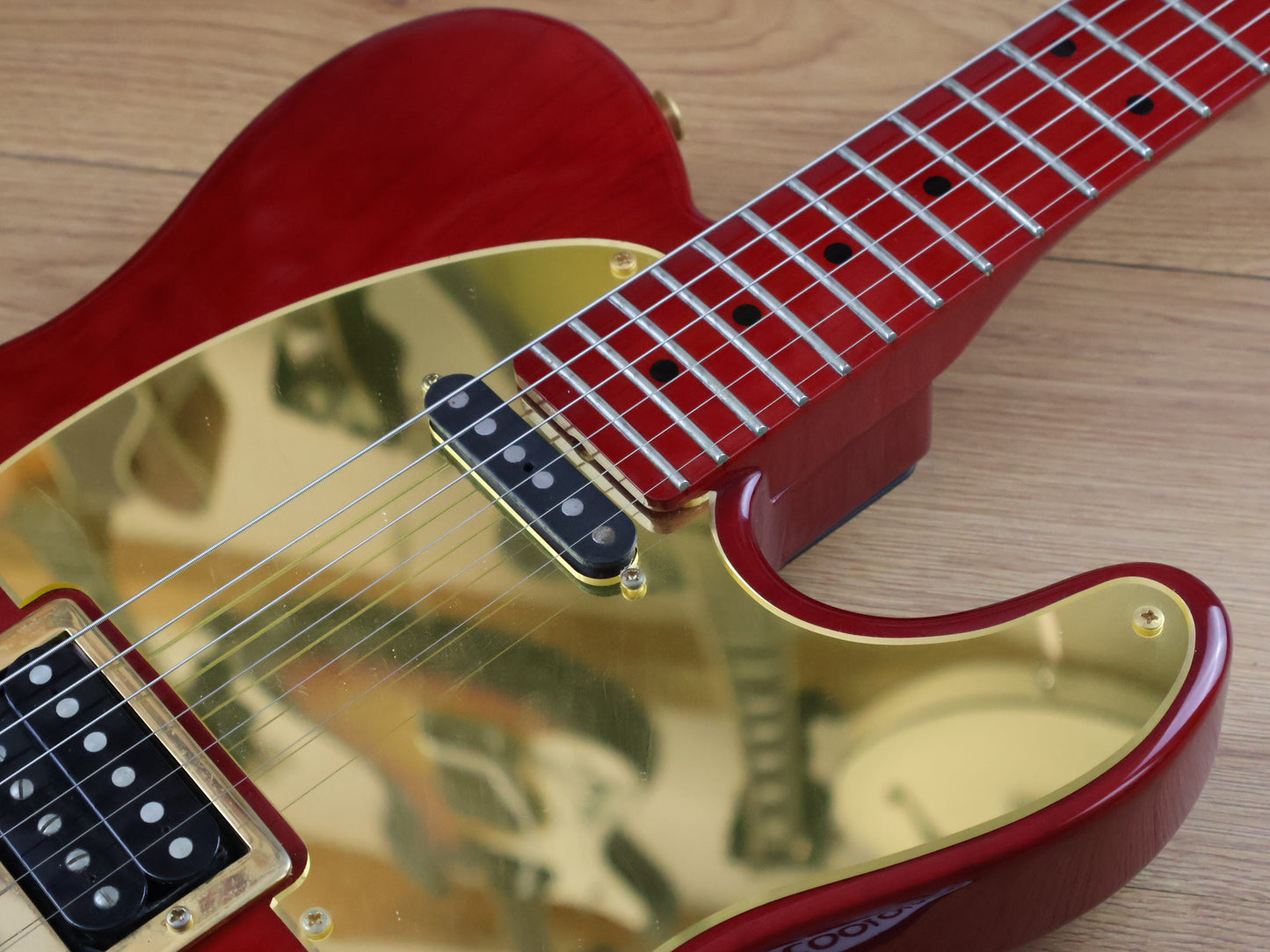 1990 Bill Lawrence Japan BKIM-60G Kaori Model Telecaster (Red & Gold)