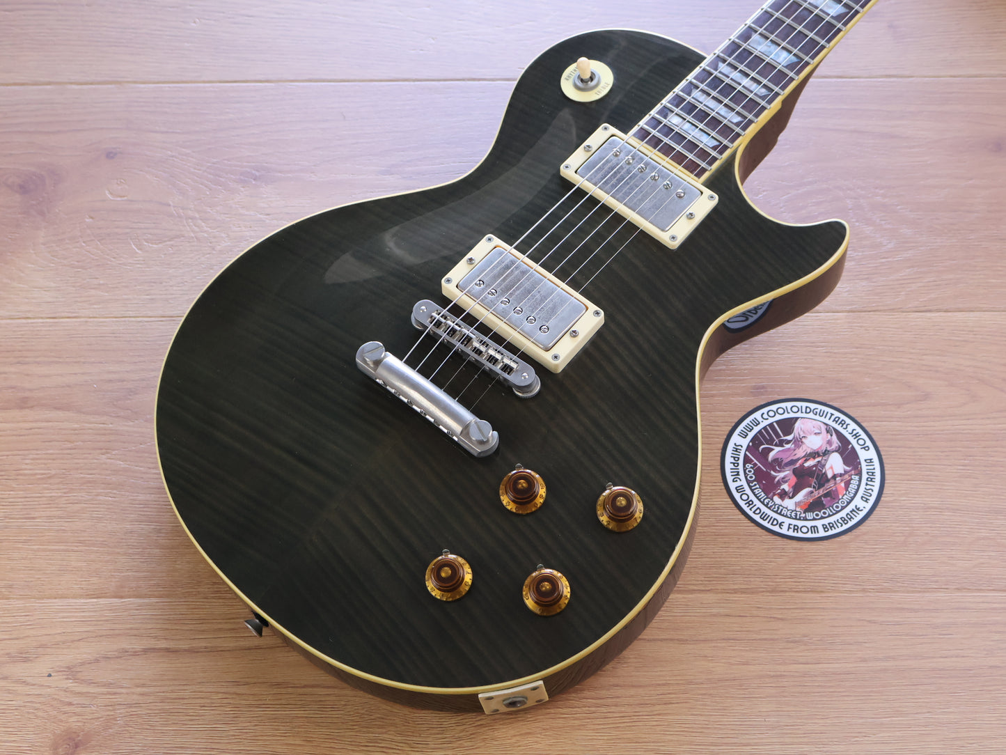 2004 Burny Super Grade Les Paul (Transparent Black Flame)