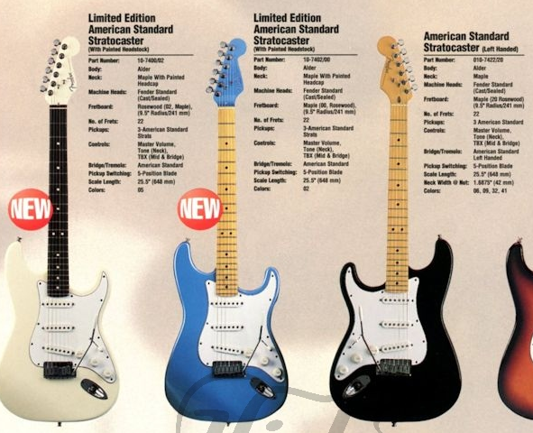 1996 Fender USA LH Left Handed American Standard Stratocaster (Sunburst)