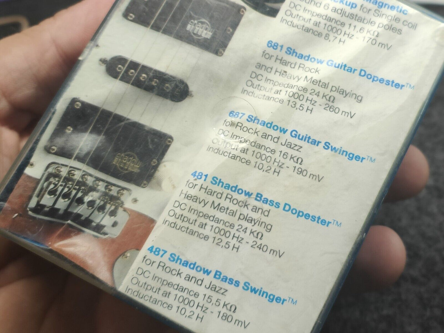 1970's Shadow Germany 681 "Dopester" NOS Covered Humbucker (Black)