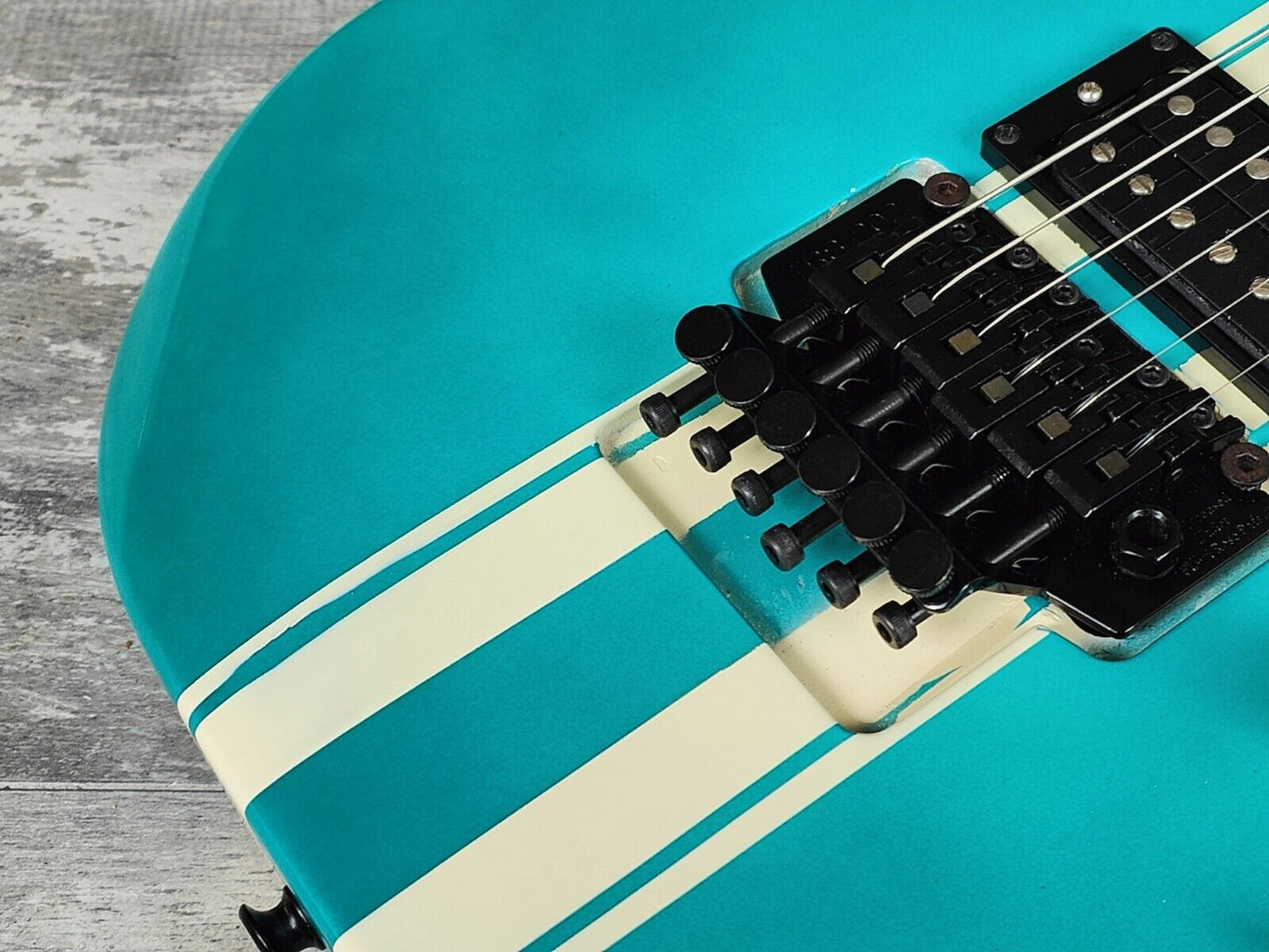 1988 Kramer Japan (by ESP) Bluesbreaker/Mirage Neckthrough HH Superstrat (Aqua)