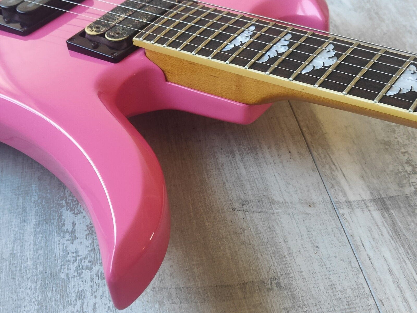 1994 Fernandes Japan MG-80x Mockingbird Hide Signature Model (Refinished Pink)