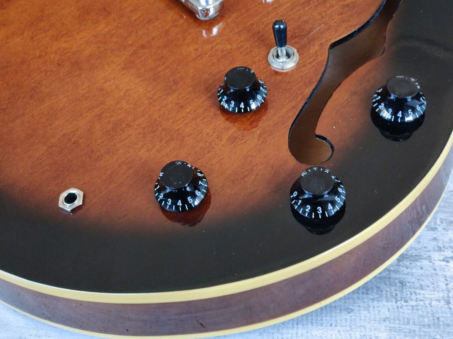 2006 Epiphone Korea DOT Semi Hollowbody Electric Guitar (Worn Brown Sunburst)