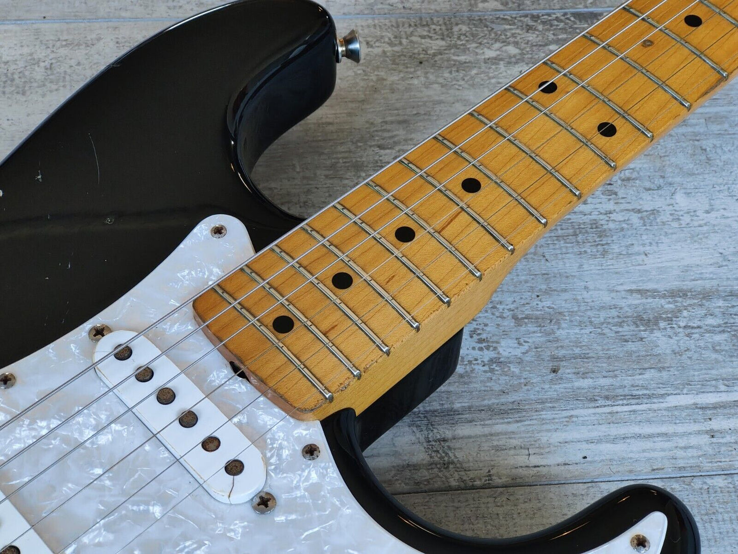 2002 Fender Japan ST57 '57 Reissue Upgraded/Modified Stratocaster (Black)