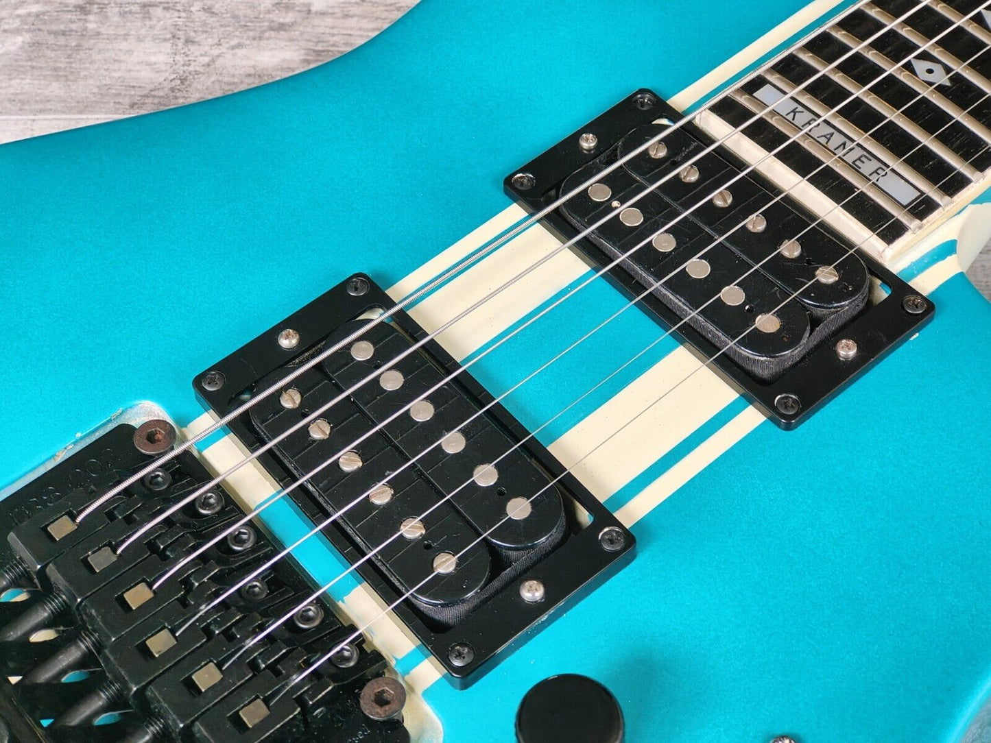 1988 Kramer Japan (by ESP) Bluesbreaker/Mirage Neckthrough HH Superstrat (Aqua)