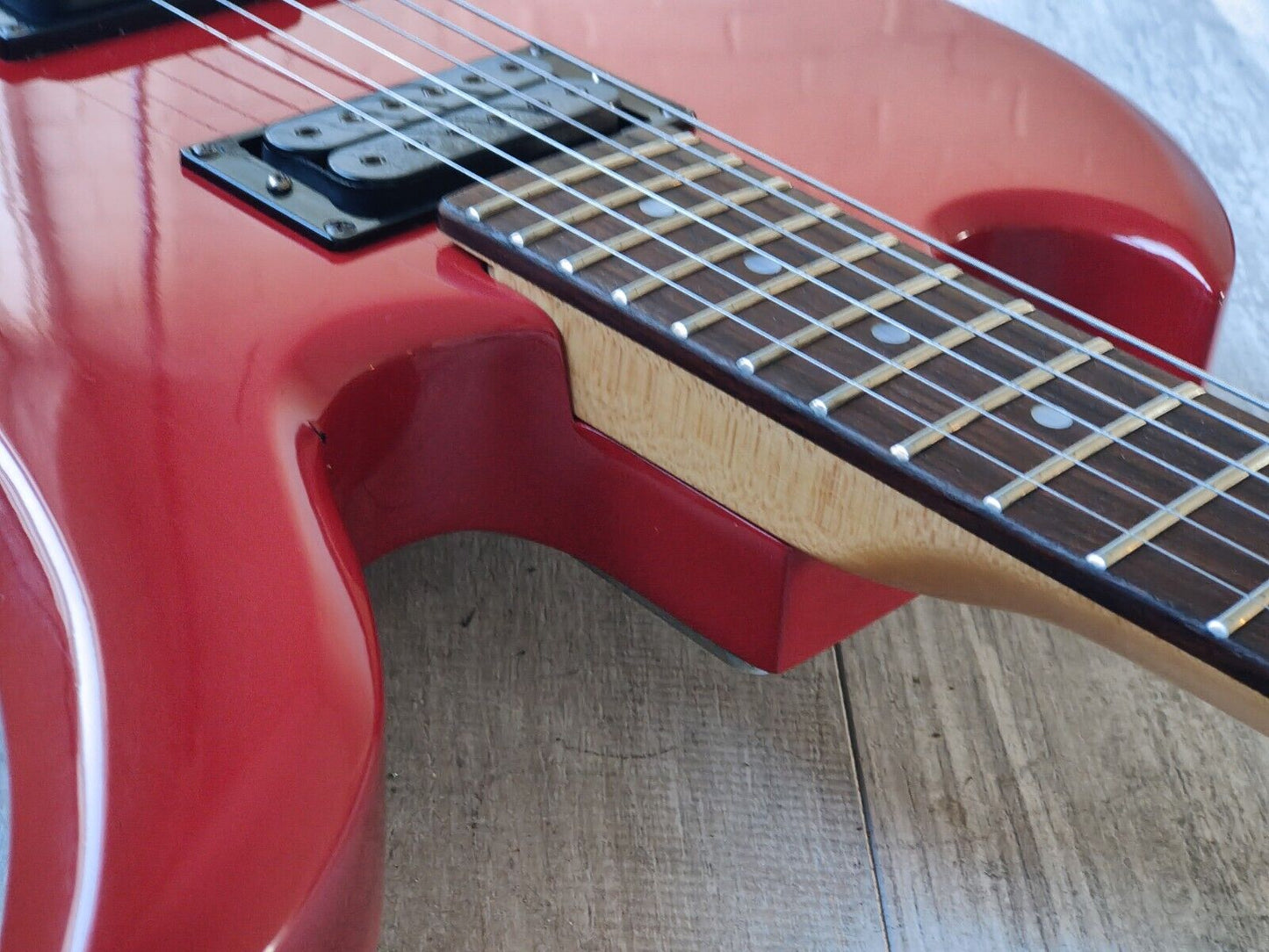 1992 BC Rich MG-601 Japanese Mockingbird w/Quad Bridge (Red)