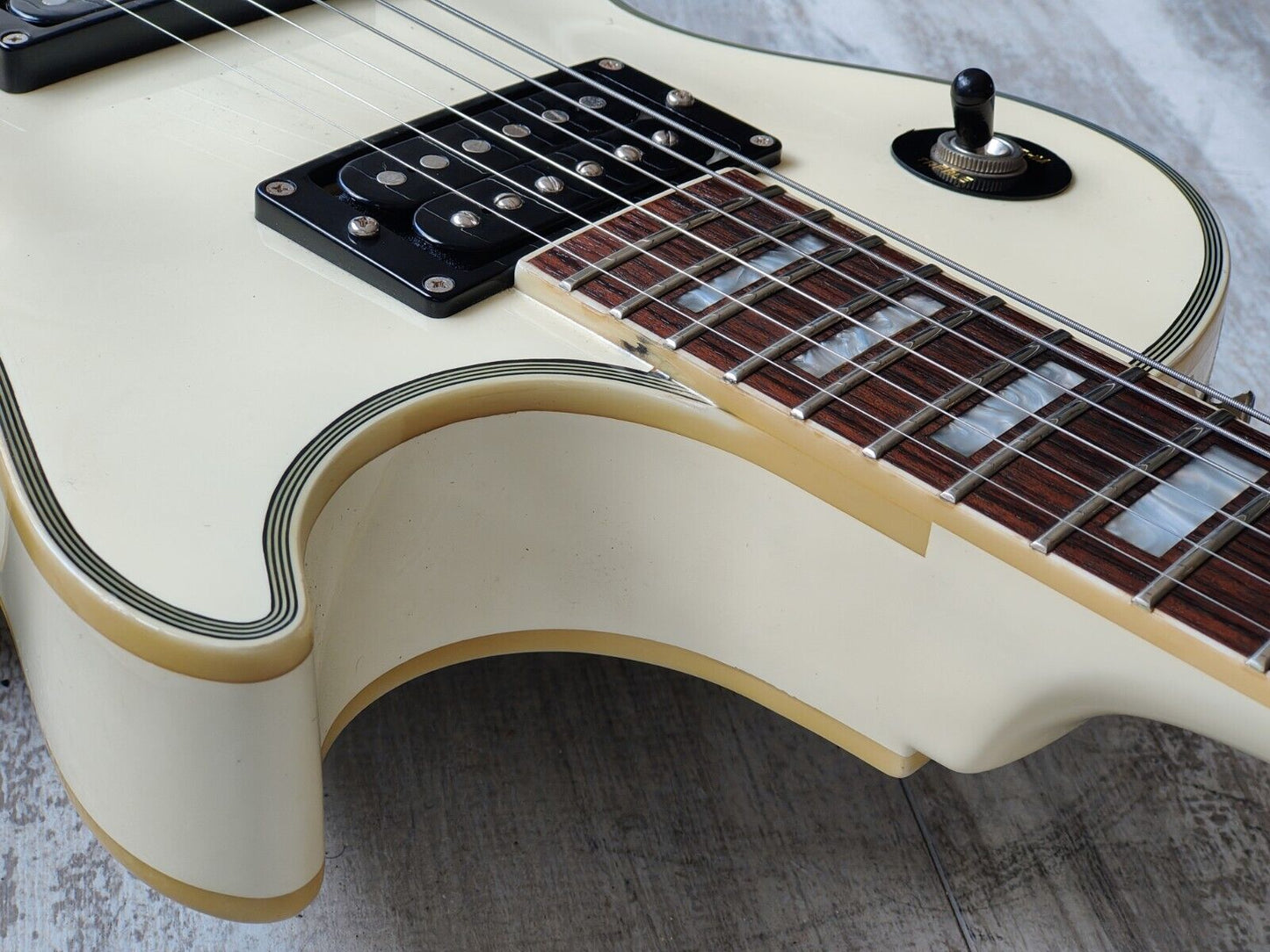 2004 Burny RLC-58K Les Paul Custom w/Kahler (Snow White)