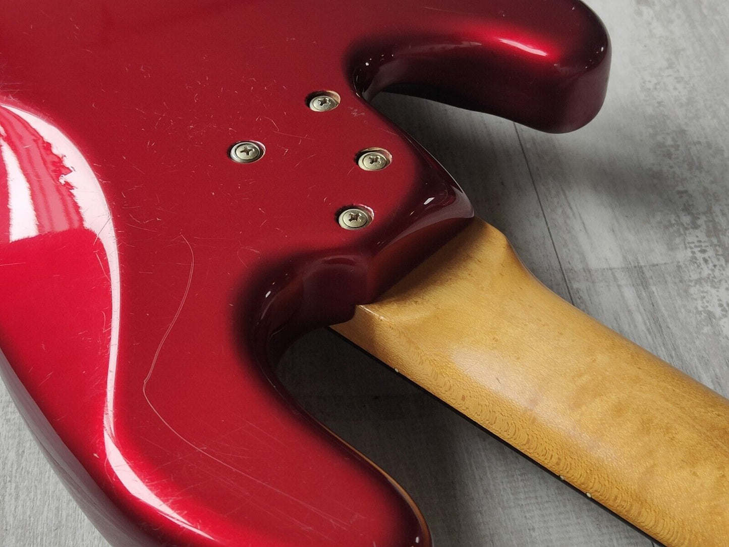 1988 Schecter Japan Precision Bass w/EMG's (Candy Apple Red)