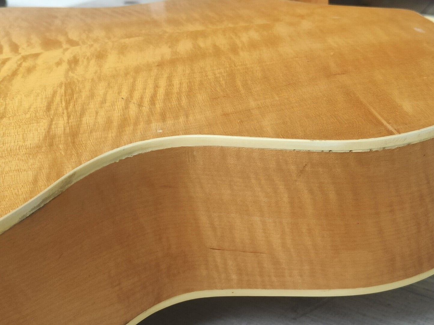 1960's Kawai Japan Archtop Three Pickup Vintage Hollowbody Guitar (Natural)