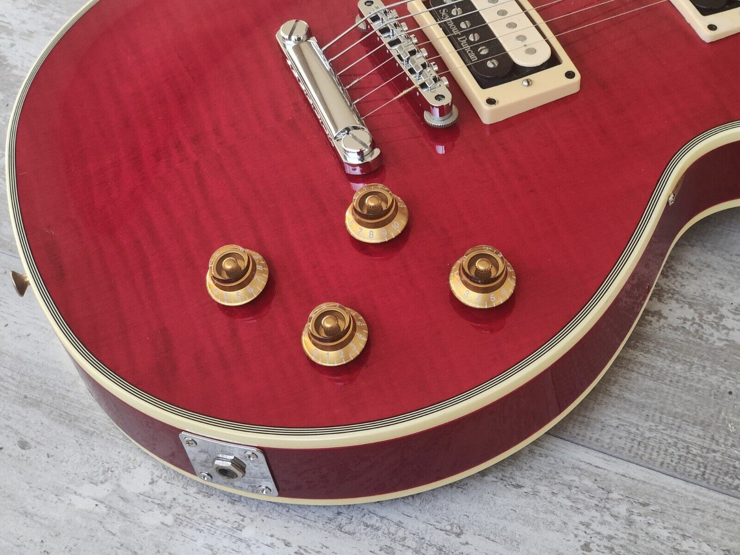 1987 Greco Japan EGC Custom Order Les Paul Custom (Flame Red)