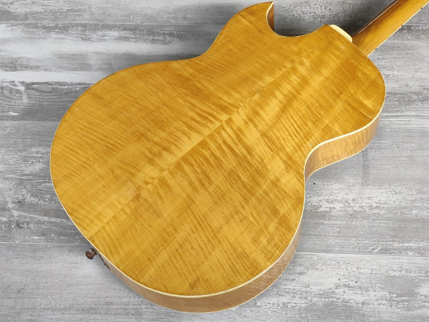 1960's Kawai Japan Archtop Three Pickup Vintage Hollowbody Guitar (Natural)