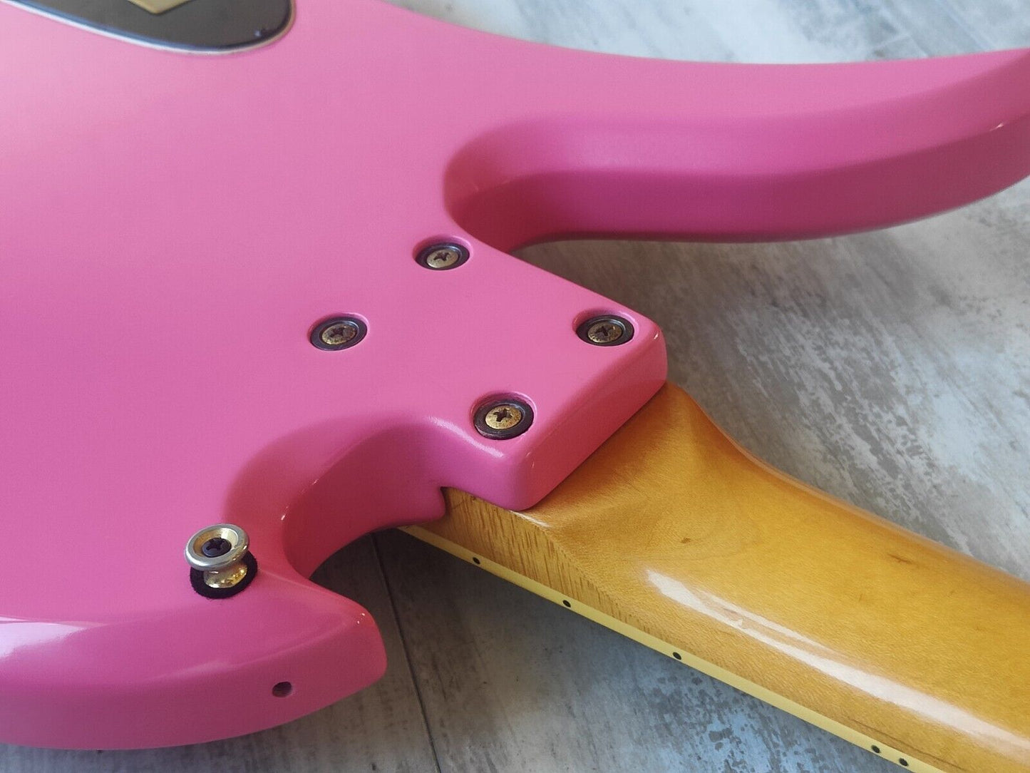 1994 Fernandes Japan MG-80x Mockingbird Hide Signature Model (Refinished Pink)