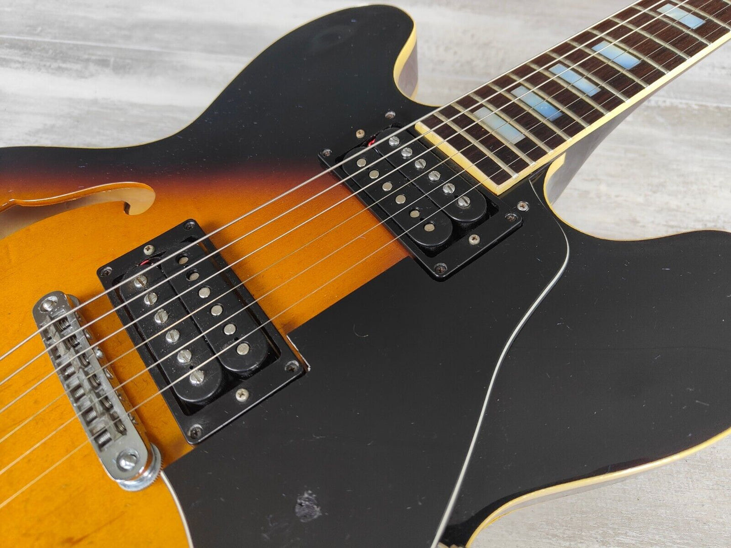1976 Aria Pro II ES-700SB Semi Hollowbody (Brown Sunburst)