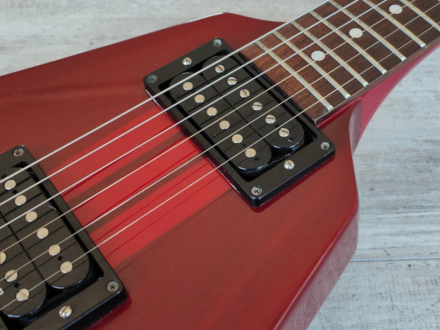 1997 Greco Japan GV-90MH Neckthrough Flying V (Cherry Red)