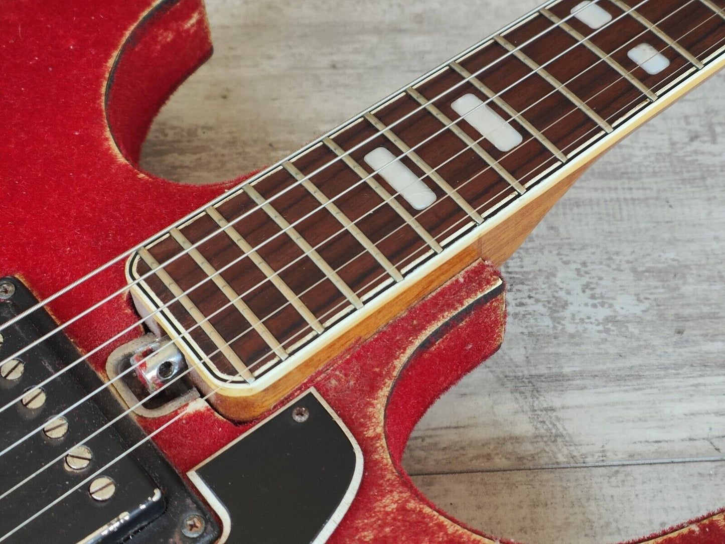 1960's Kawai Japan Vintage Hollowbody Electric Guitar (Red Felt)