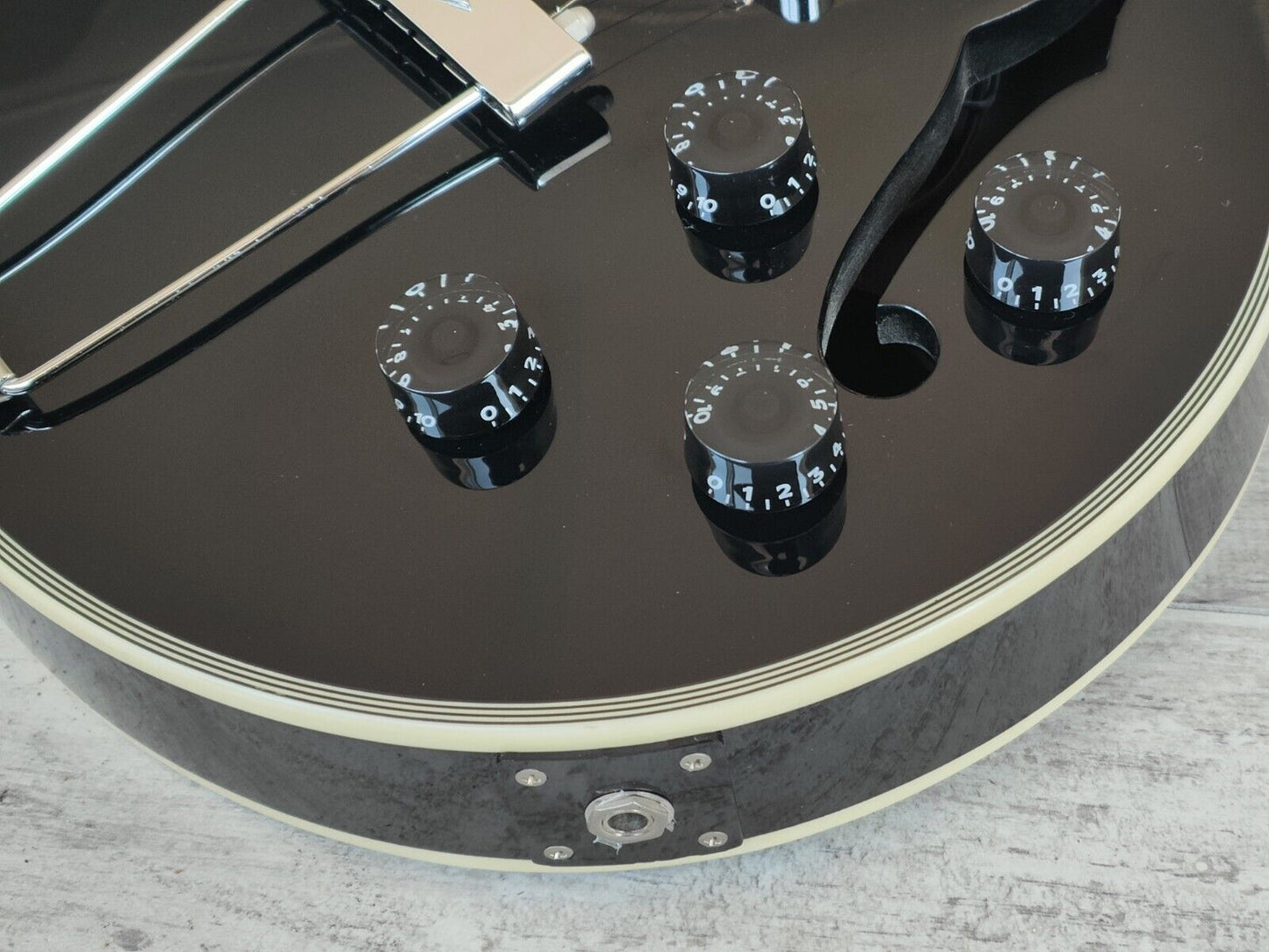 2007 Burny BLC-70 Semi Hollowbody Les Paul Custom (Black)