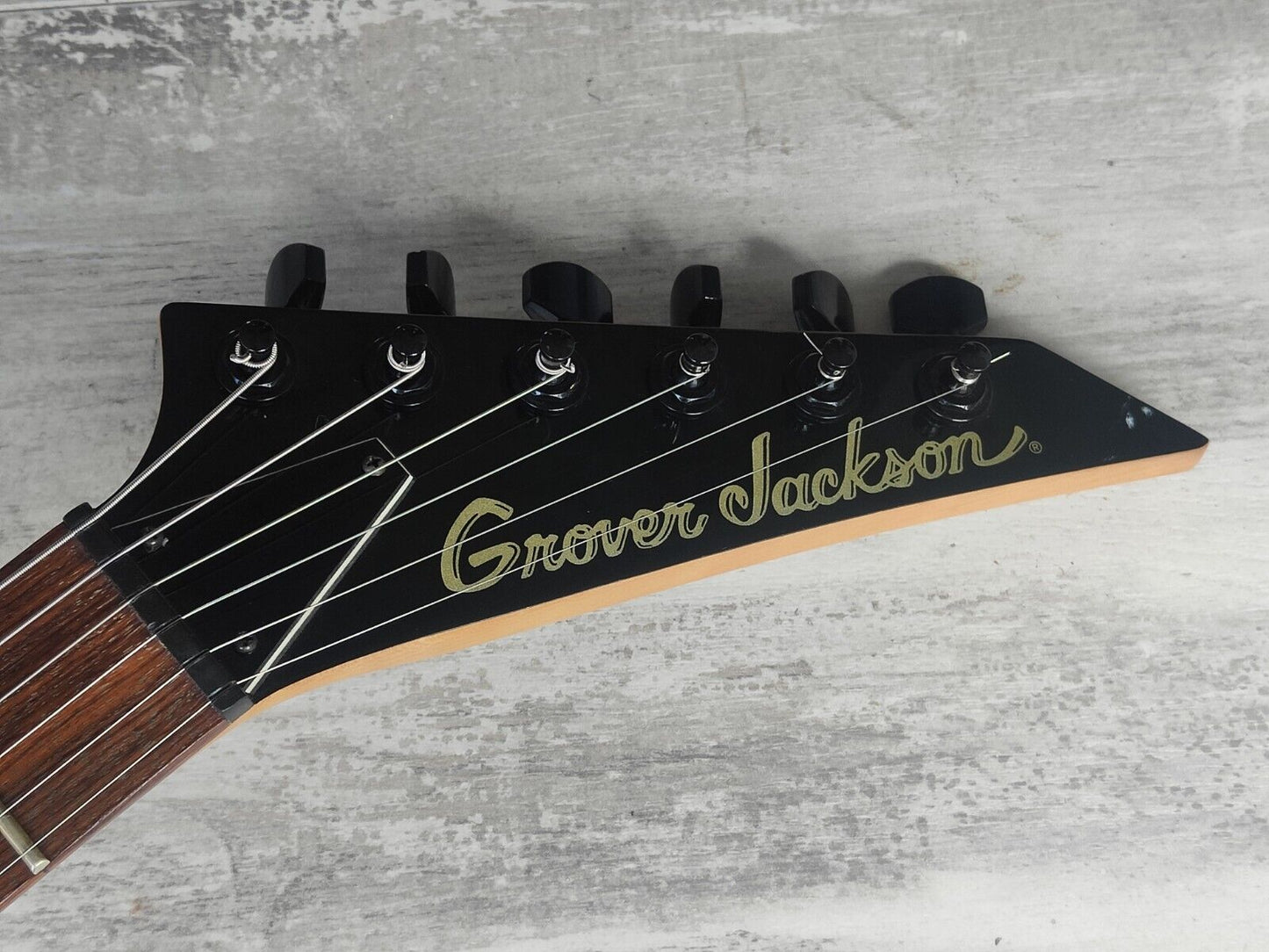 1996 Grover Jackson Japan Mini Rhoads Flying V w/Onboard Speaker/Amp (Polka Dot)