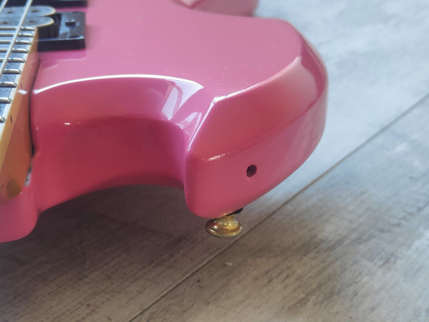 1994 Fernandes Japan MG-80x Mockingbird Hide Signature Model (Refinished Pink)