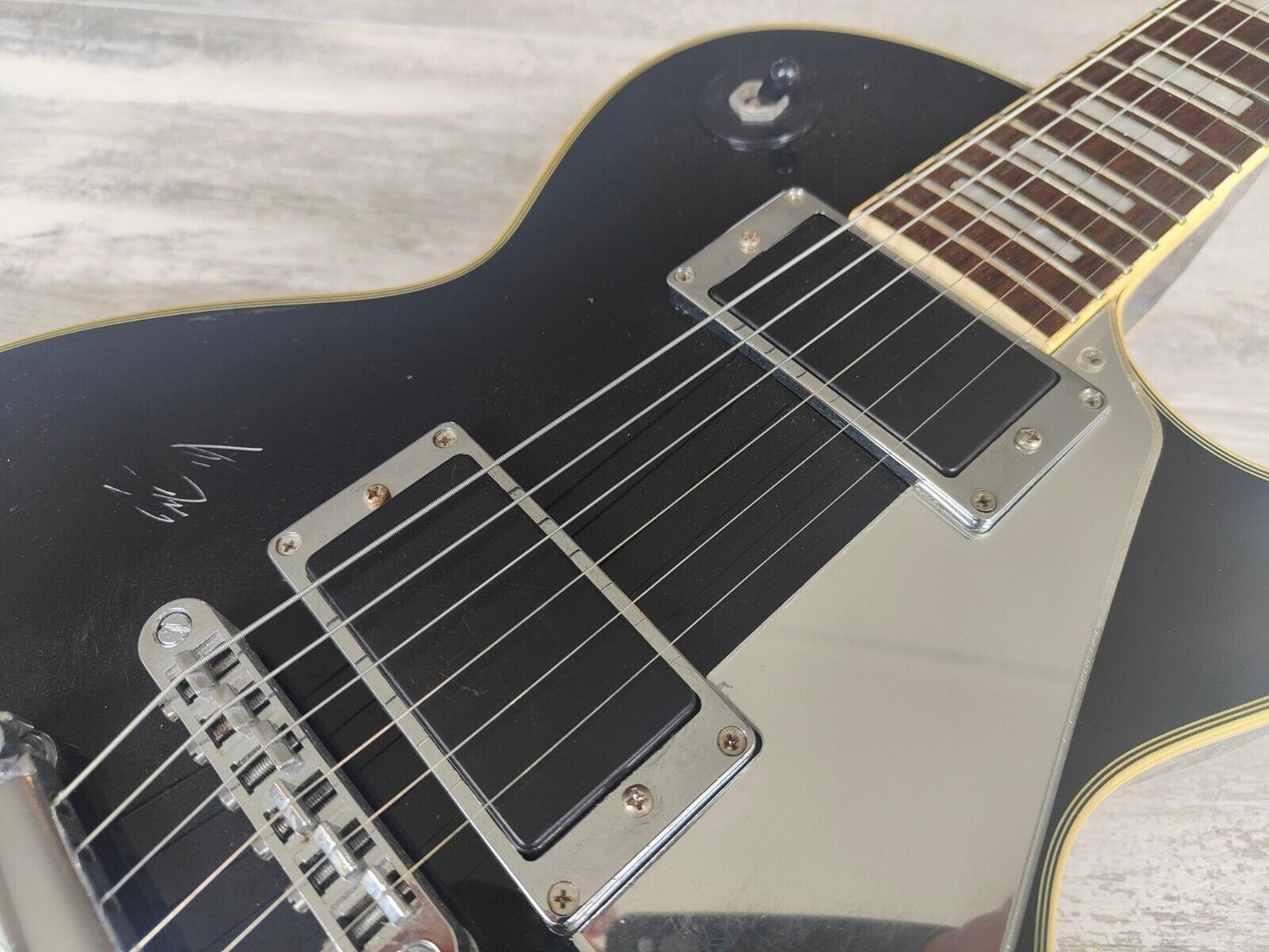 Blitz by Aria Pro II Les Paul Custom (Black Sykes)