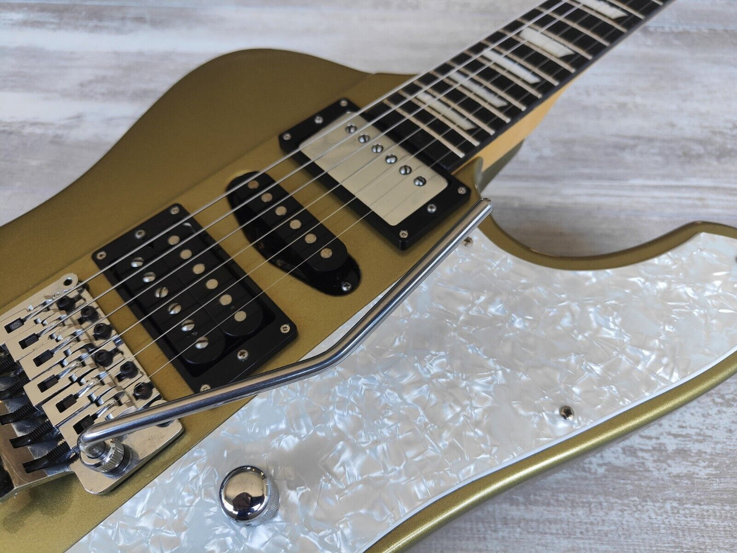 2001 Edwards (by ESP Japan) E-LH-100FB Firebird (Faded Shoreline Gold)