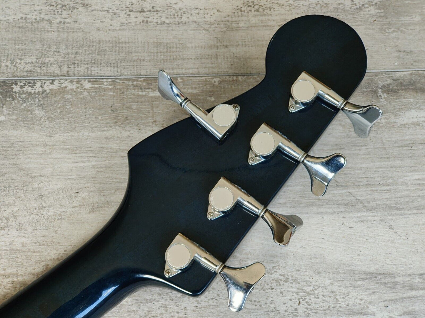 1990's Vestax Japan Fretless 5-String Active Jazz Bass (Transparent Blue)