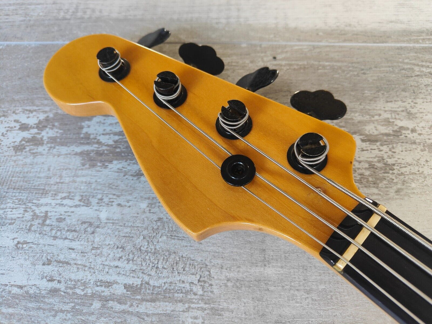 1984 ESP Japan LH Left Handed Precision PJ Bass (Transparent Red)