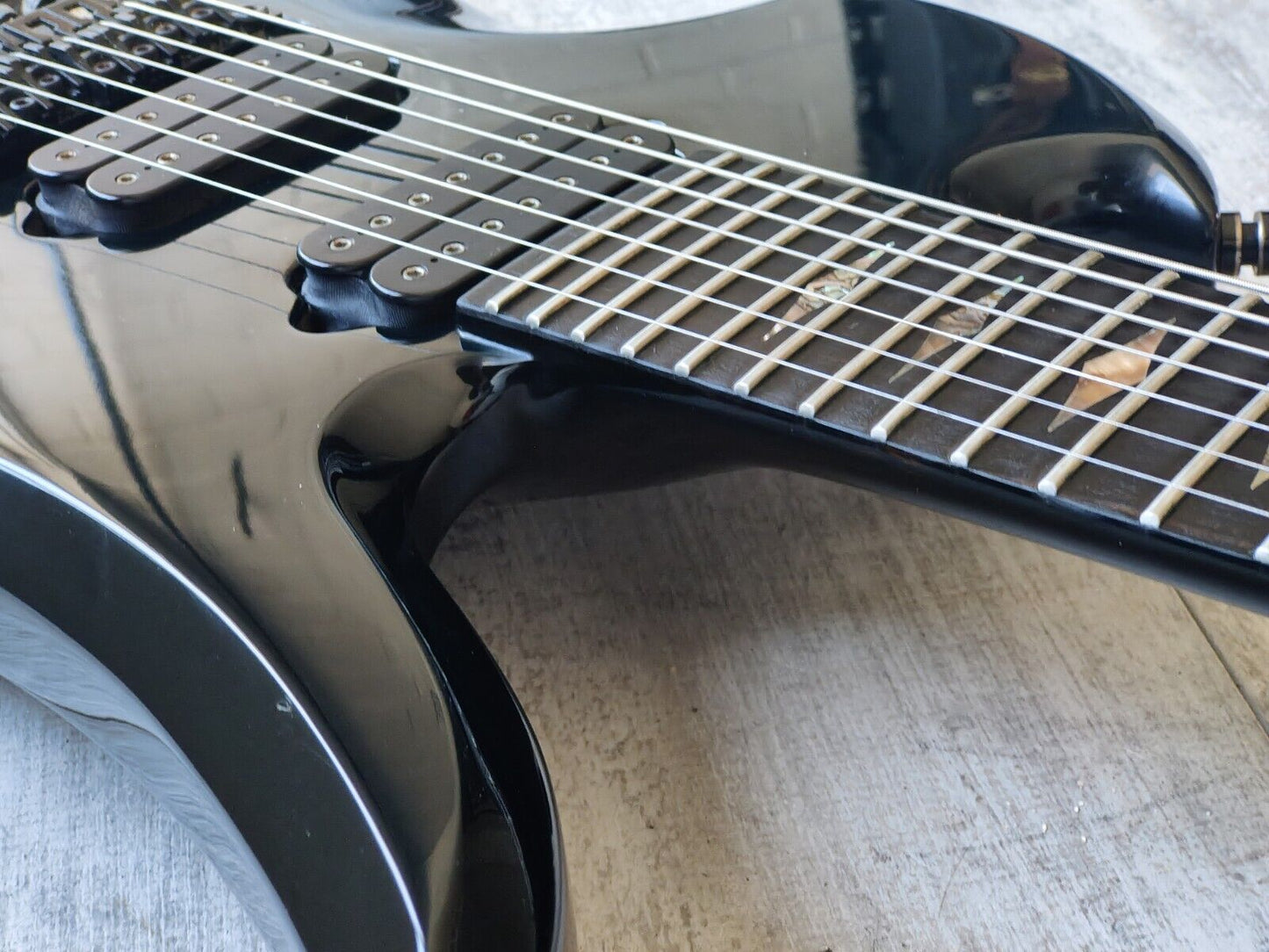 2001 B.C Rich USA 7-String Neckthrough Mockingbird (Black)