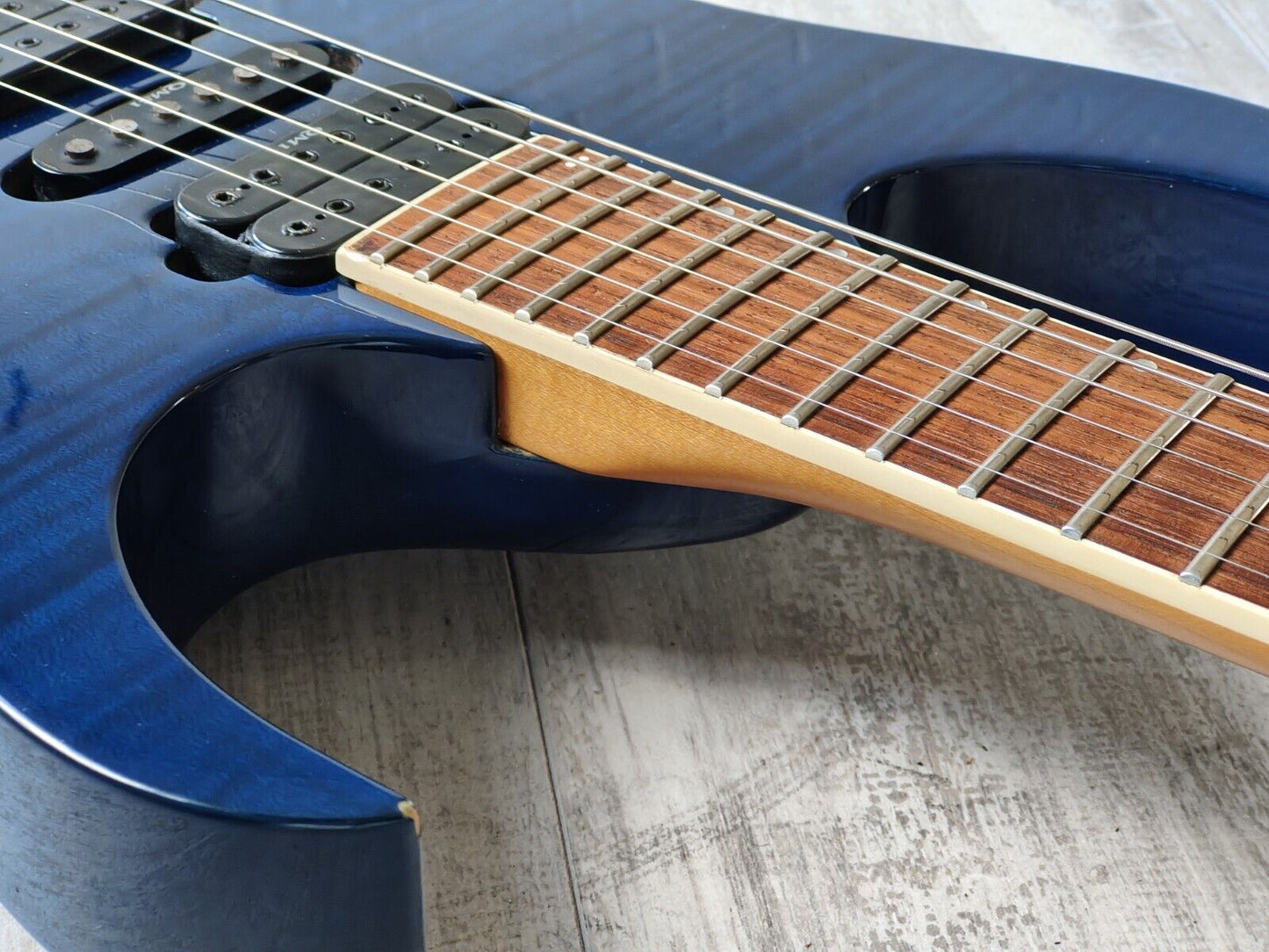 2002 Ibanez Japan RG770FM HSH Superstrat (Deep Blue Flame)