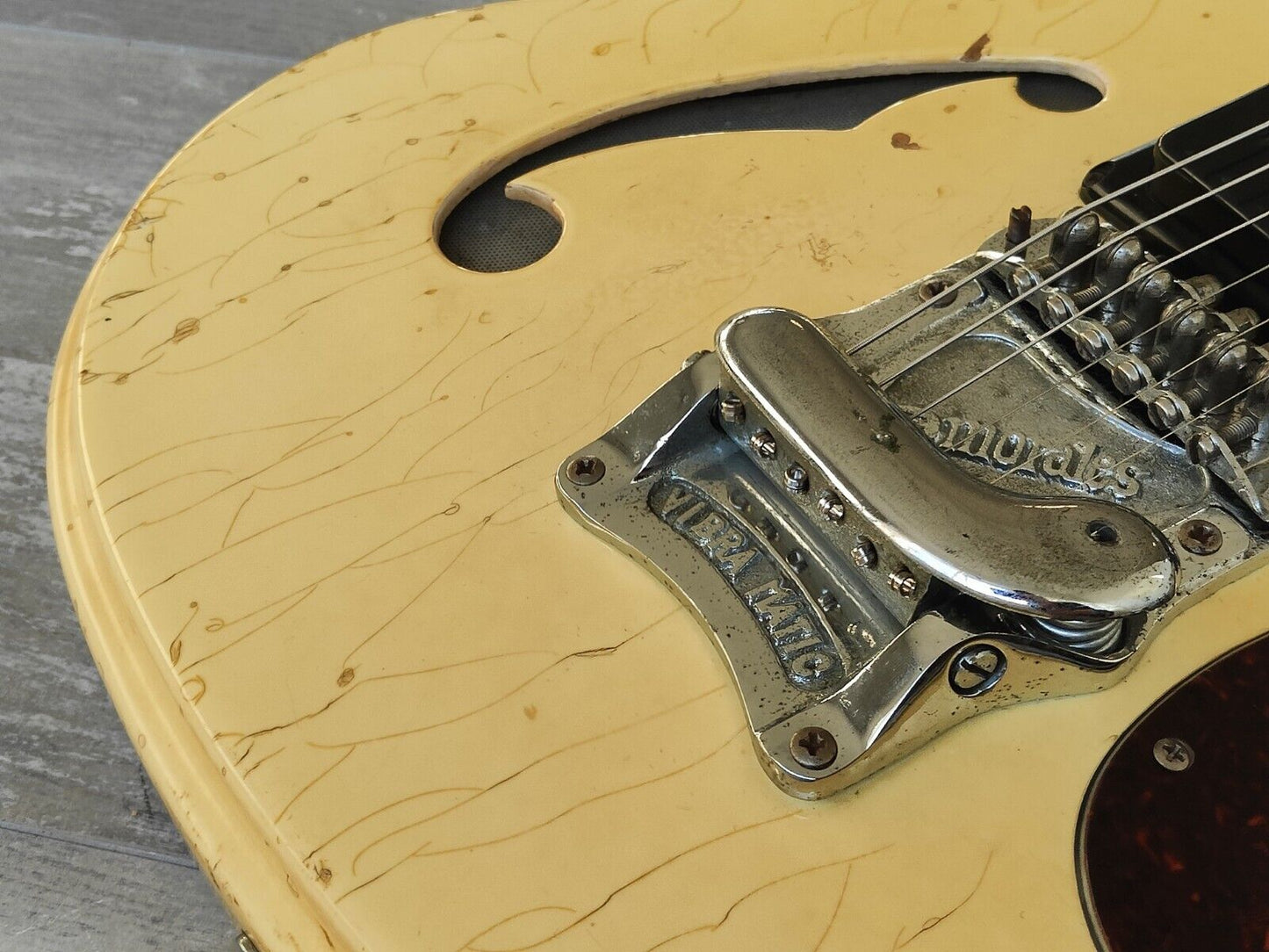 1960's Morales Japan (Mosrite) Ventures Semi Hollowbody Guitar (Vintage White)