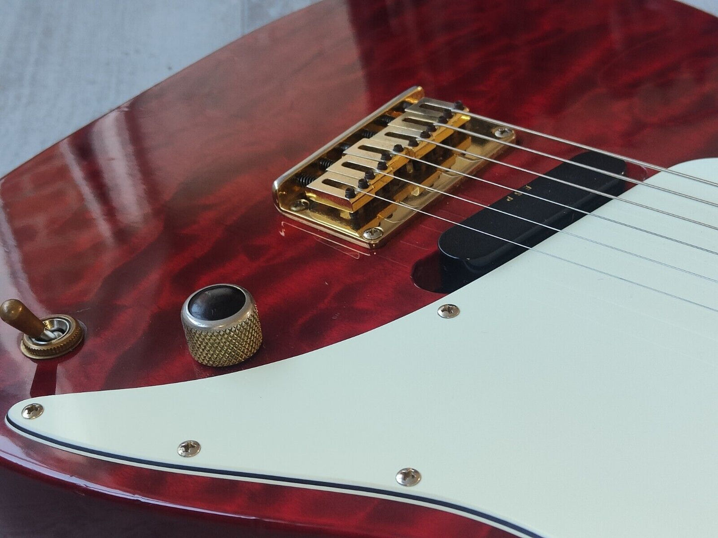 1995 ESP Japan Custom Order Telecaster (Quilt Red)