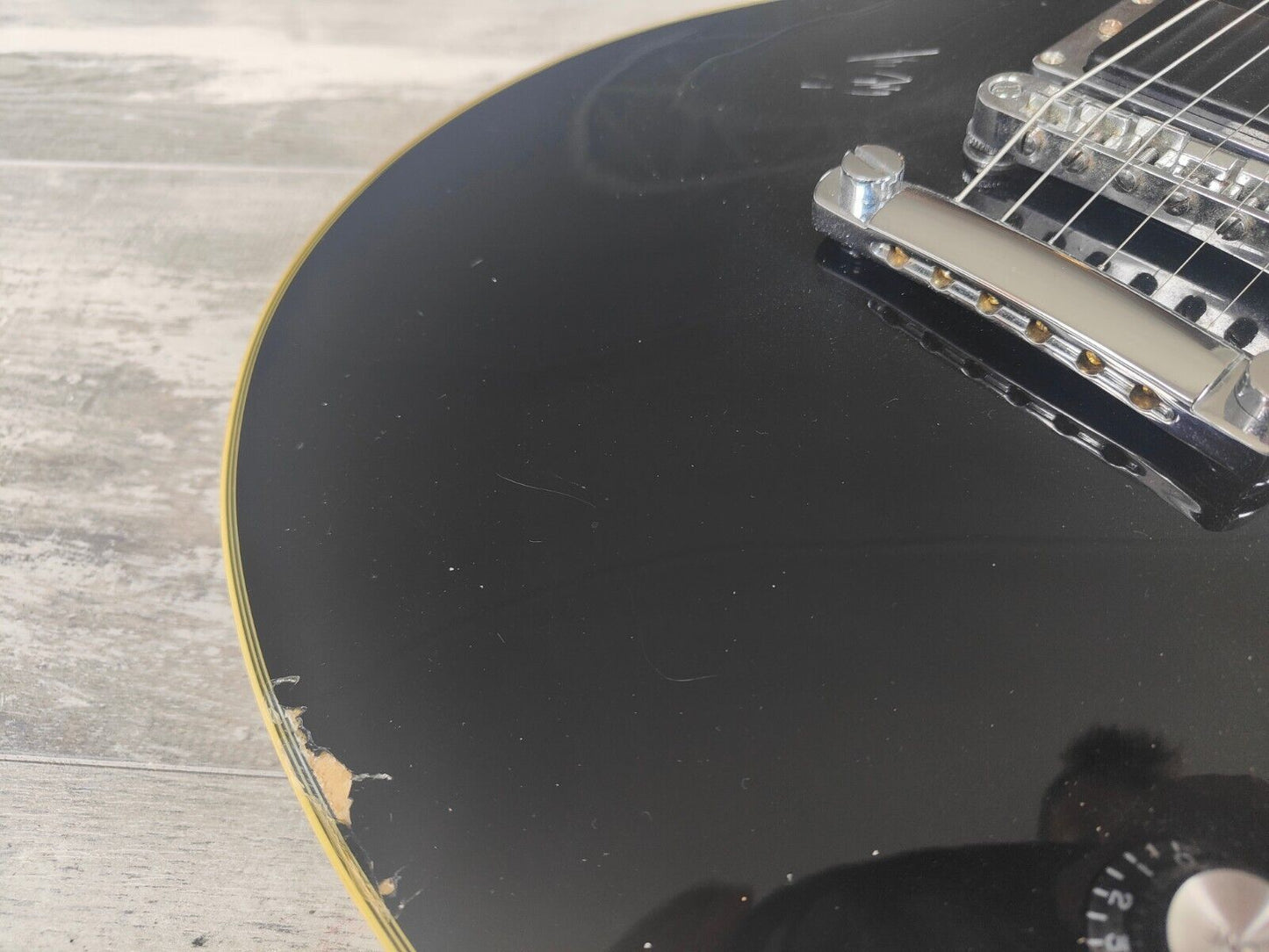 Blitz by Aria Pro II Les Paul Custom (Black Sykes)
