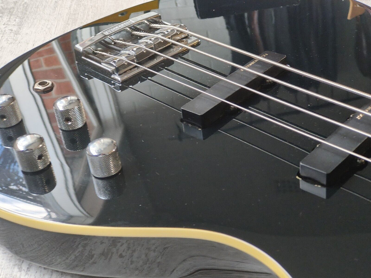 2000's Burny (Fernandes) Japan LSB-80 Active Les Paul Bass (Black)