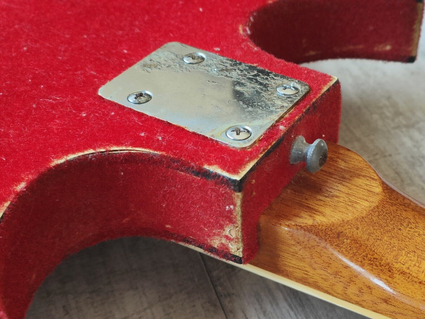 1960's Kawai Japan Vintage Hollowbody Electric Guitar (Red Felt)
