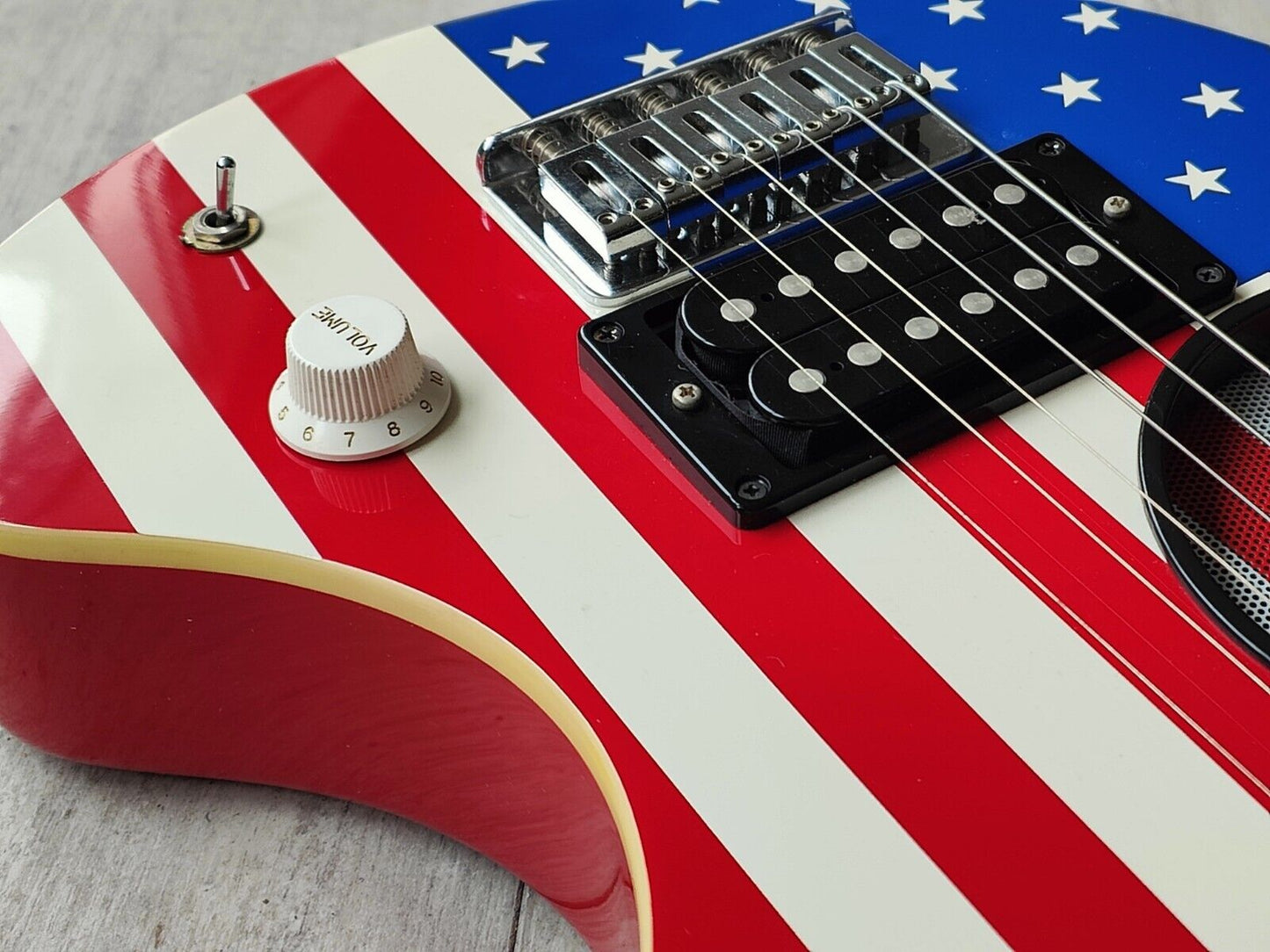 A Patriotic Fernandes ZO-3 Nomad Travel Guitar w/Onboard Speaker (USA)