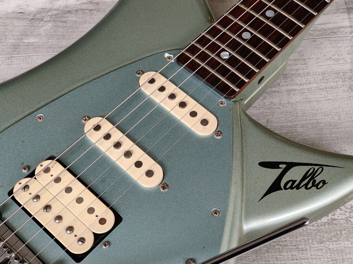 2000’s Tokai Japan Talbo Blazing Fire Cast Aluminium Electric Guitar (Green)