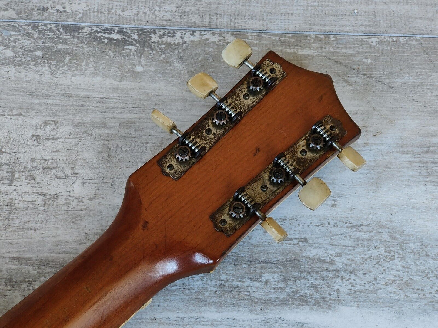1960's Kiso Guitar by Nippon Gengakki Vintage F-Hole Acoustic Guitar (Natural)
