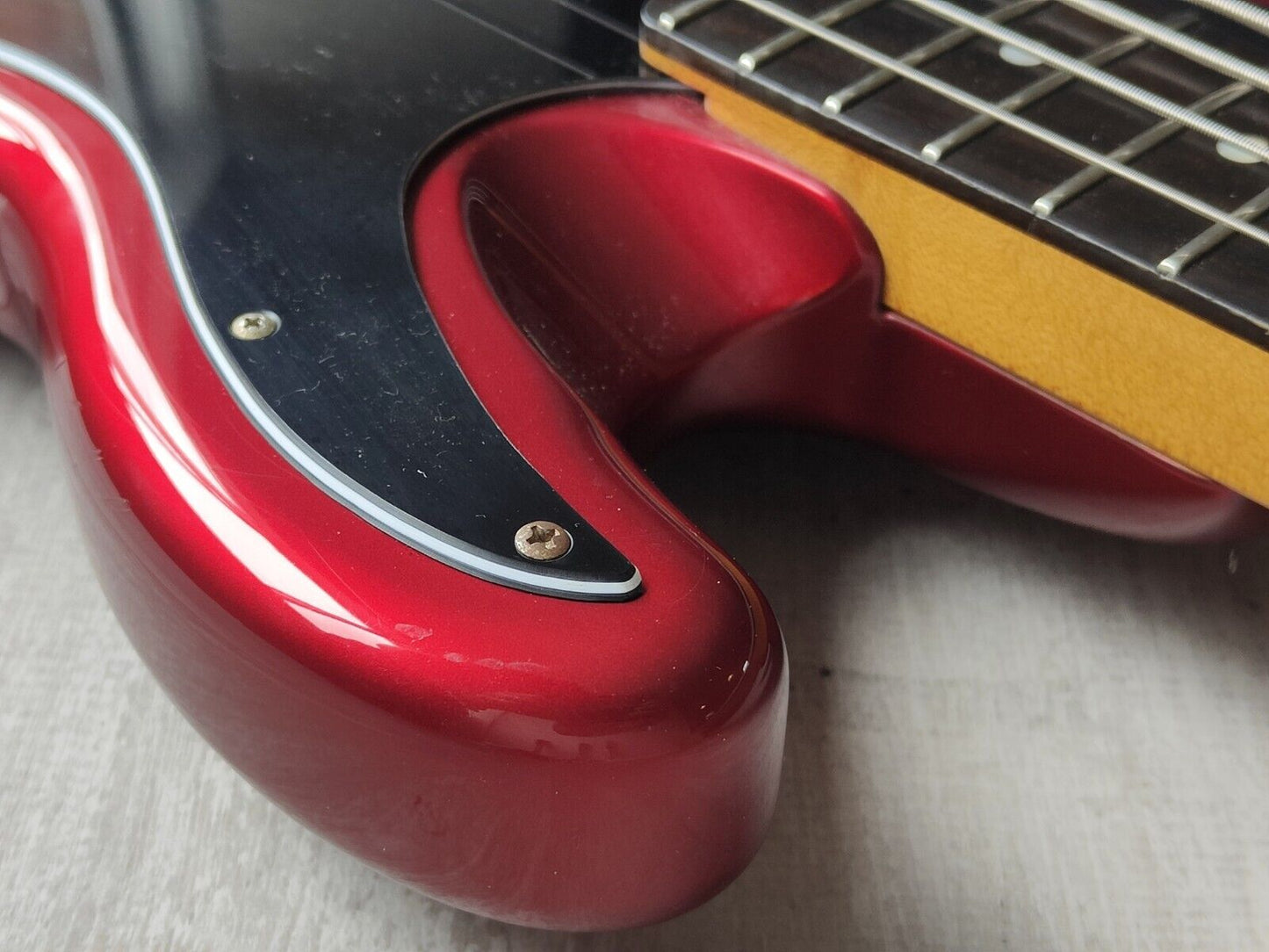 1988 Schecter Japan Precision Bass w/EMG's (Candy Apple Red)