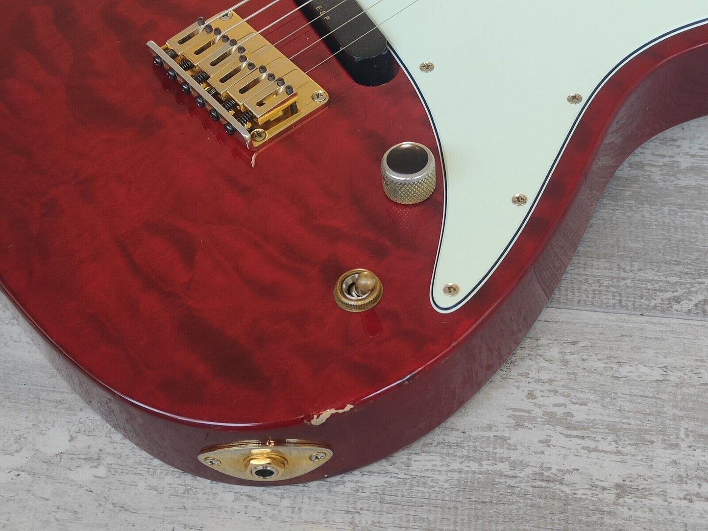 1995 ESP Japan Custom Order Telecaster (Quilt Red)