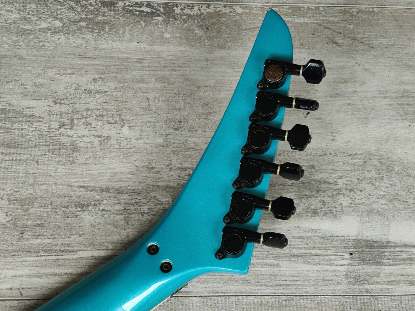1988 Kramer Japan (by ESP) Bluesbreaker/Mirage Neckthrough HH Superstrat (Aqua)